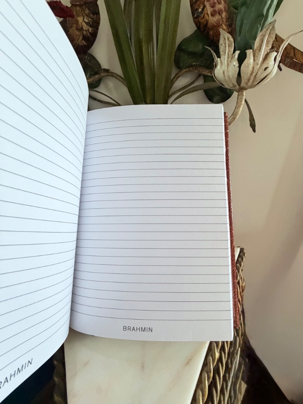 🤩 🤎 NWT Brahmin Sample Chestnut Baypoint Leather Journal Notebook 🤎🤩 - Picture 8 of 9